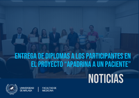 Entrega de diplomas a los participantes en el proyecto “Apadrina a un Paciente”