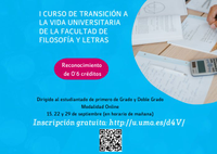 I CURSO DE TRANSICIÓN A LA VIDA UNIVERSITARIA DE LA FACULTAD DE FILOSOFÍA Y LETRAS