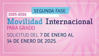 [2025/2026] II FASE - Movilidad Internacional de grado