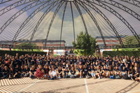 Estudiantes del programa 'Buddy' en el encuentro de bienvenida celebrado en el Jardín Botánico