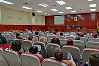 Un instante de una de las conferencias en la Facultad de Derecho