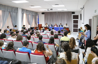 Enrique Baron en la Facultad de Derecho